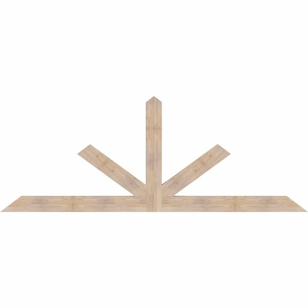Ekena Millwork Saratoga Smooth Timber Gable Bracket, Douglas Fir, 108"W x 40"H x 3 1/2"D x 5 1/2"F, 9/12 Pitch GBW108X40X0406SAR00SDF - main